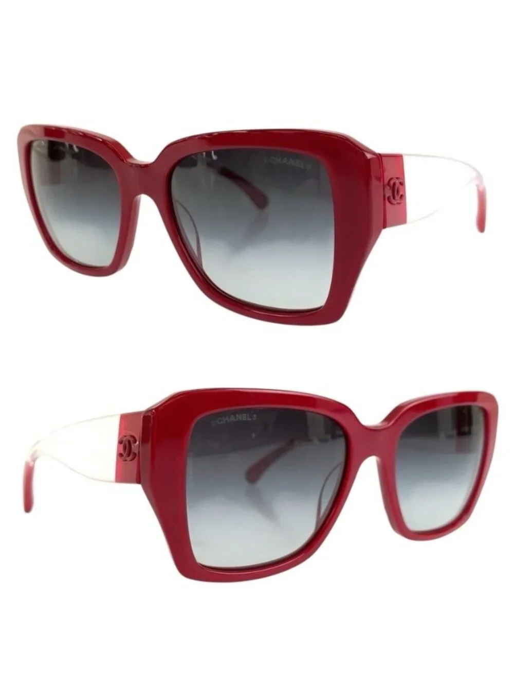 Chanel CC Logo Red Acetate C S6 Sunglasses Eyewear